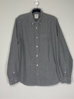 Gap Men's Modern Oxford Button Down Shirt Charcoal Gray Large